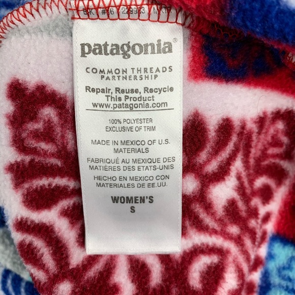 Patagonia Synchilla Floral Patchwork Pullover, S - Picture 7 of 10